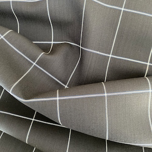 Exclusive Italian designer check fabric, 100% wool
