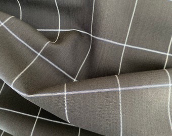 Exclusive Italian designer plaid fabric, 100% wool