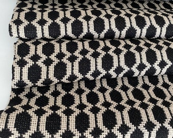 Italian Designer WOOL Fabric, Black and White, High Quality