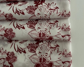Tela de algodón de diseño italiano, con hermosas flores, de alta calidad.