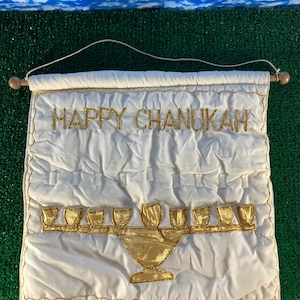 Hanukkah Menorah Fabric Hanging