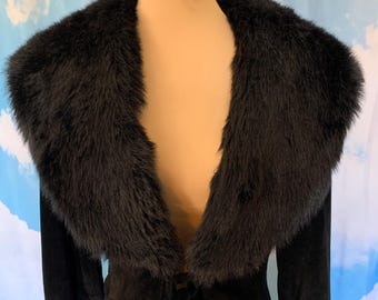 Vintage Express World Brand Bodenlanger Wildledermantel