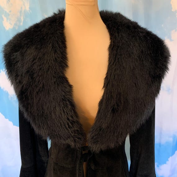 Vintage Express World Brand Floor Length Suede Coat - Etsy