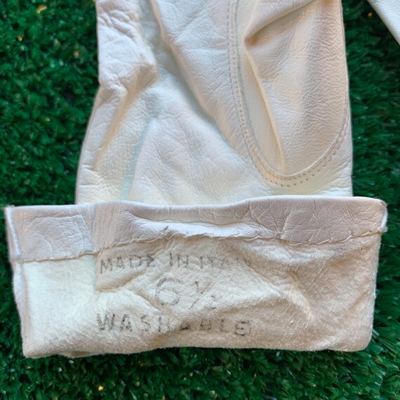 Vintage Kid Leather Gloves With Cutouts Gem