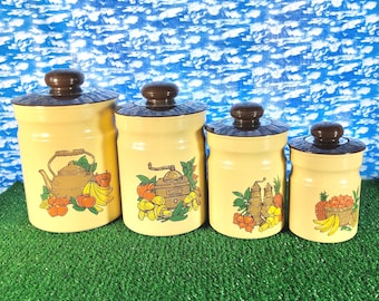 Vintage Set Aus Vier Vorratsdosen