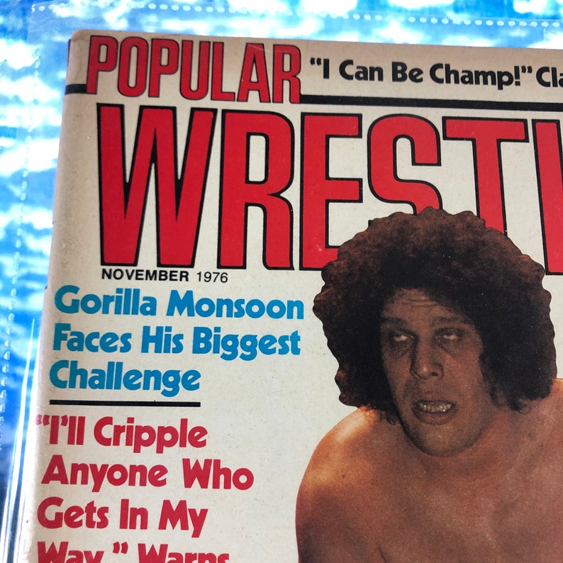 Vintage Popular Wrestling Magazine Etsy