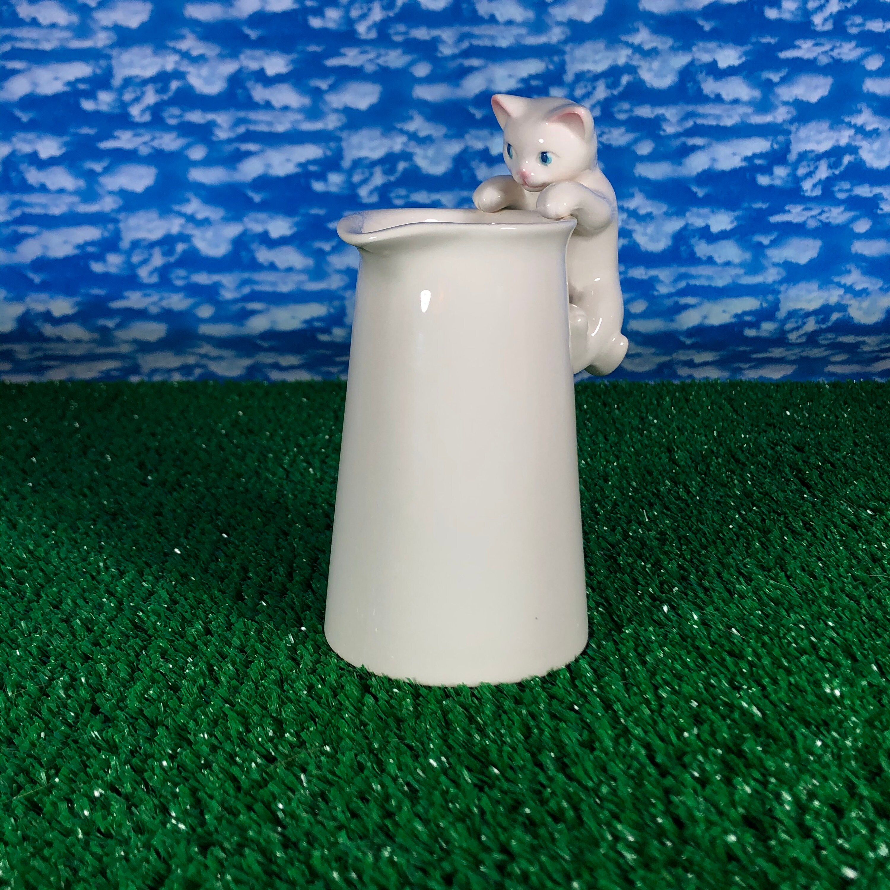 Vintage Kitten Handle Creamer Etsy