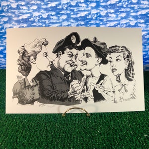 Rare Artist Signed Print Of The Honeymooners