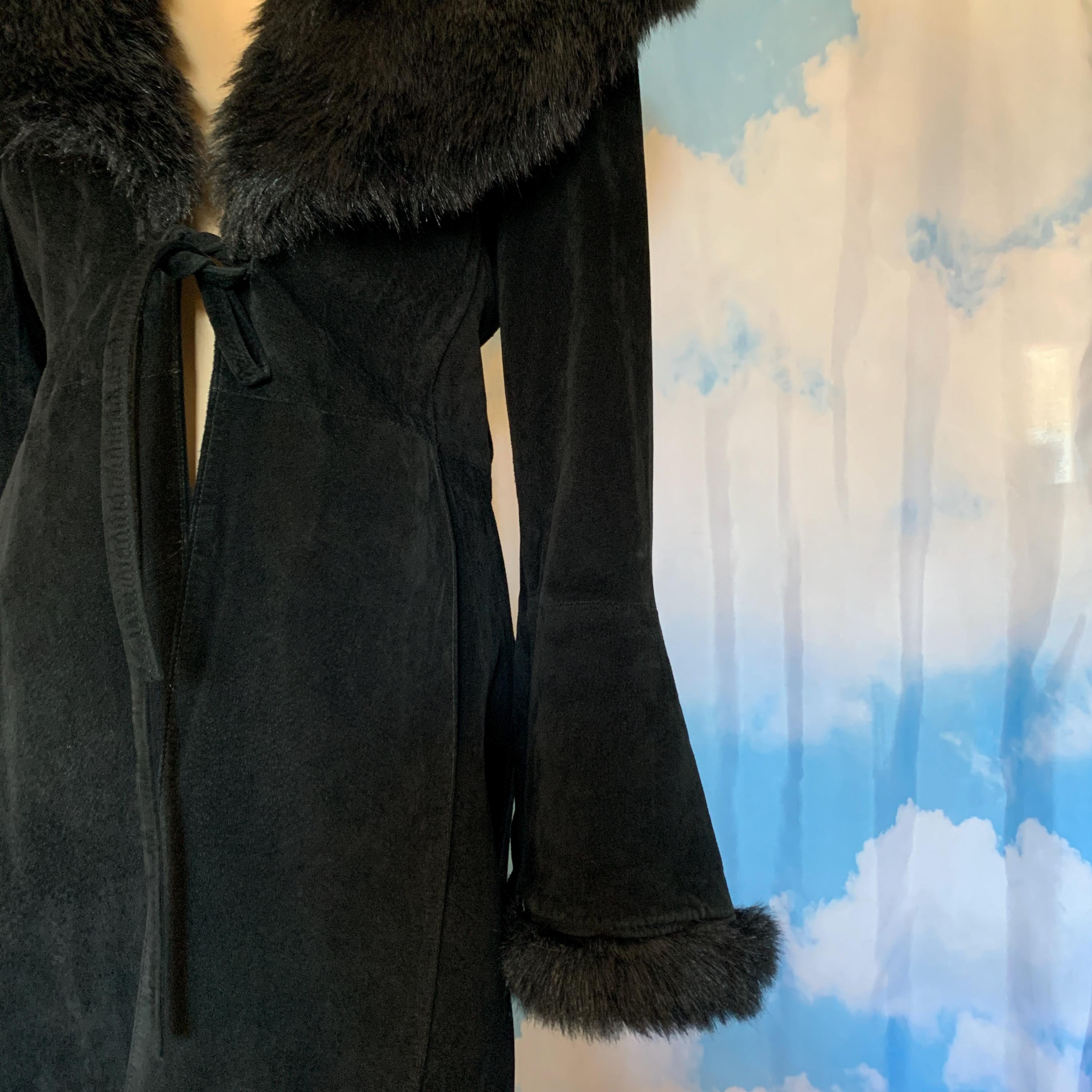 Vintage Express World Brand Floor Length Suede Coat - Etsy