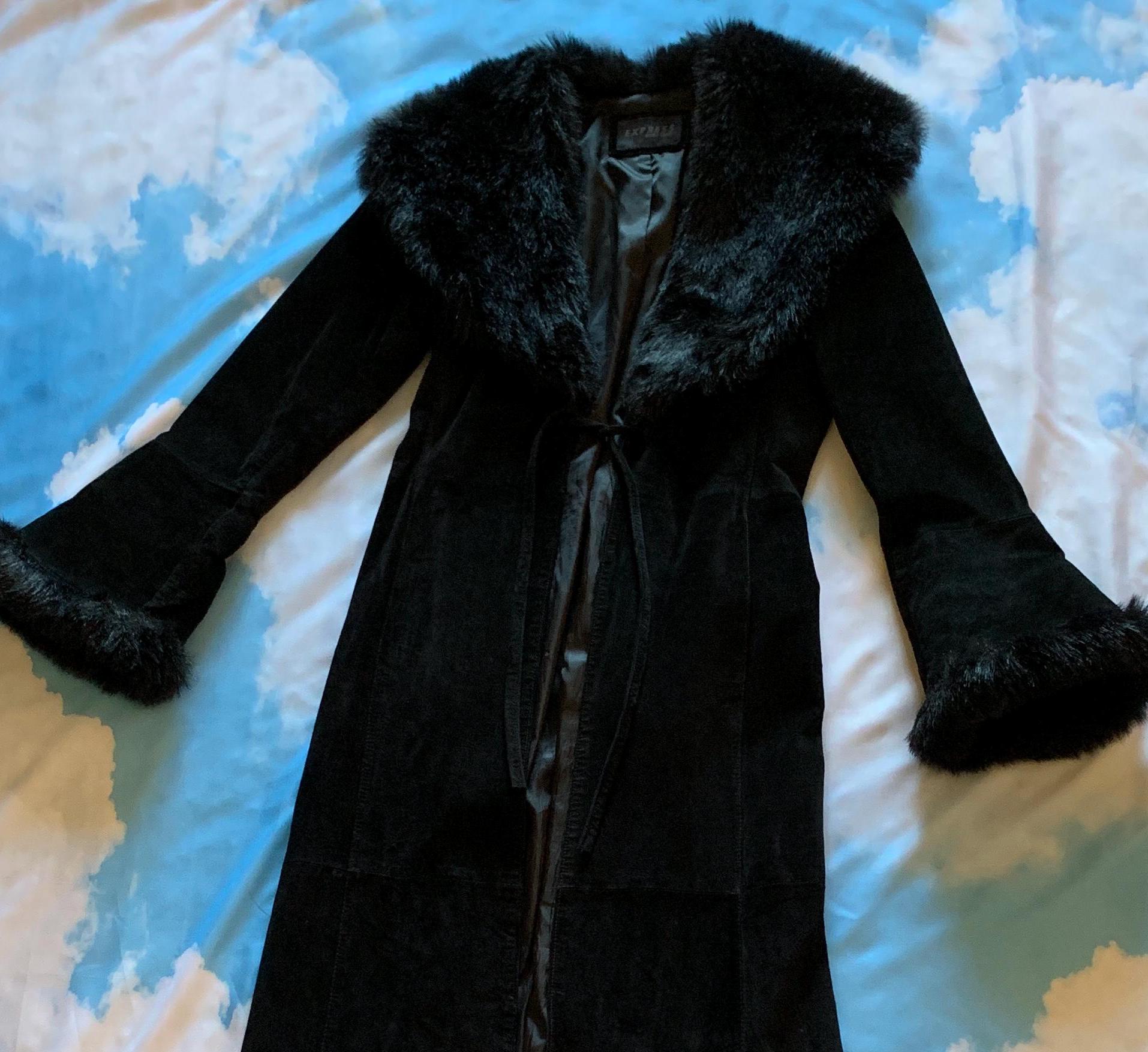 Vintage Express World Brand Floor Length Suede Coat - Etsy