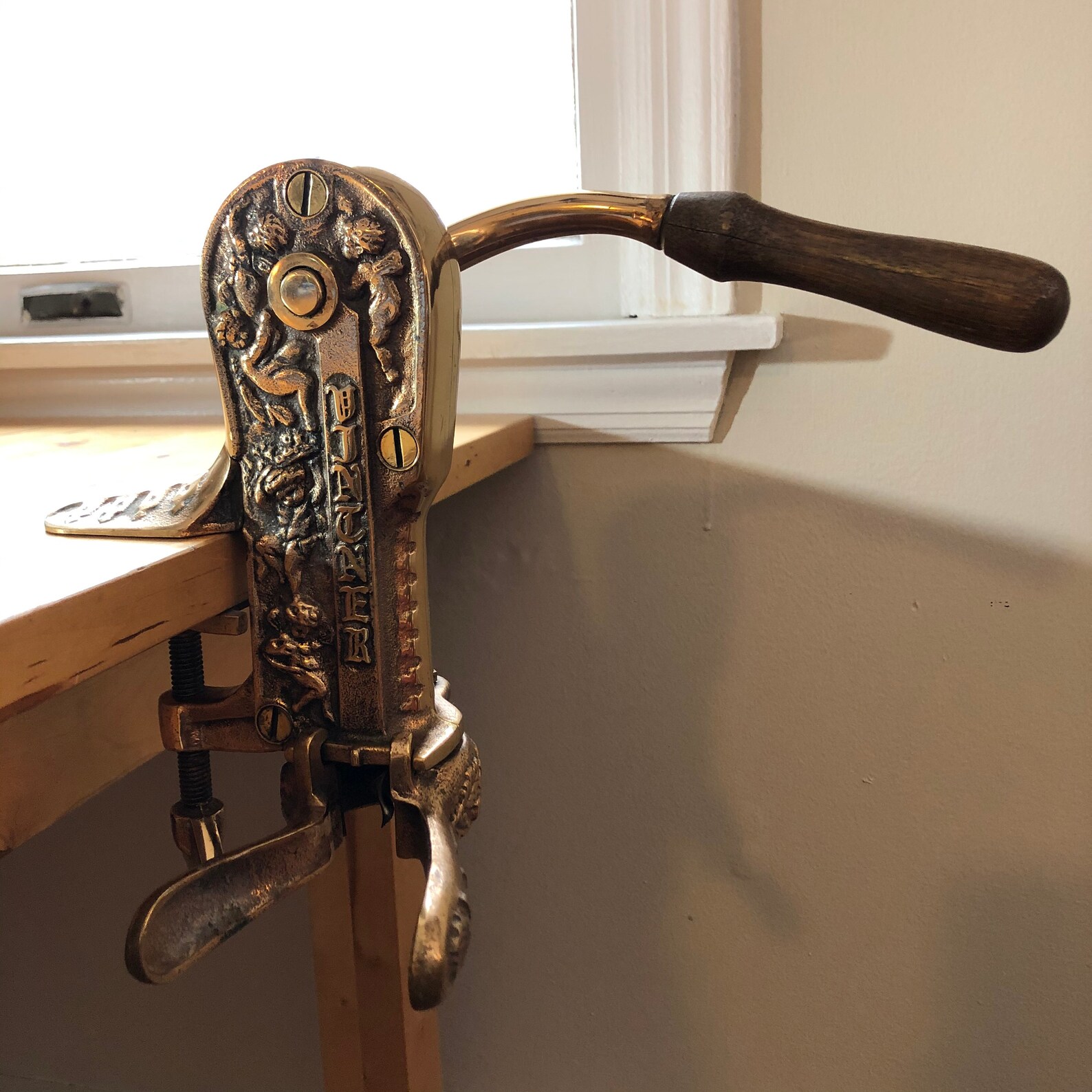 Vintage Table Mount Wine Bottle Opener Etsy