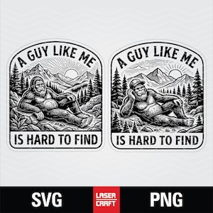 Bigfoot SVG PNG Leather Patch Design – A Guy Like Me (Digital Download)