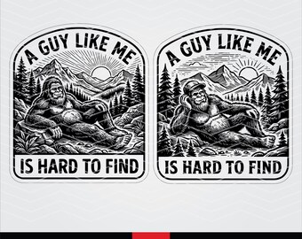Bigfoot SVG PNG Leather Patch Design – A Guy Like Me (Digital Download)