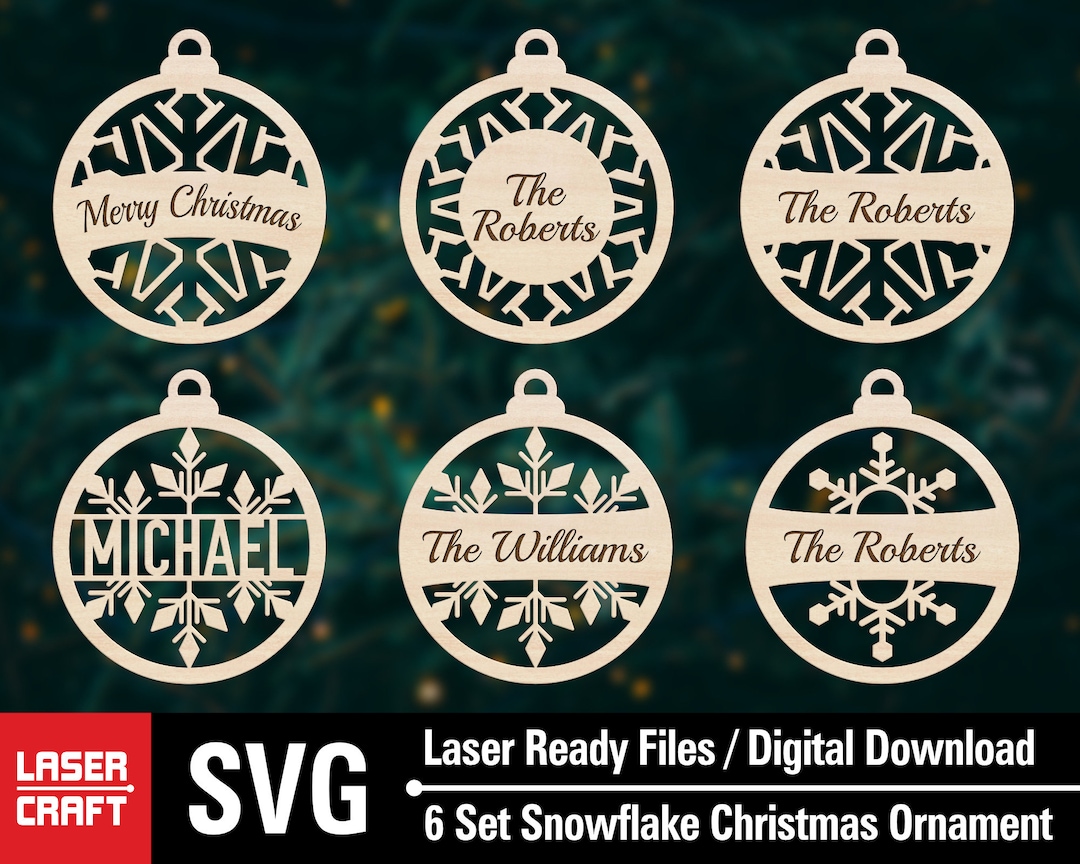 Personalized Christmas Ornament SVG Christmas Tree Ornament Etsy
