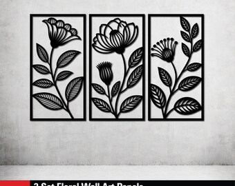 Floral Circle Laser Cut Files | Flower SVG DXF PDF Ai Glowforge (Digital Download)