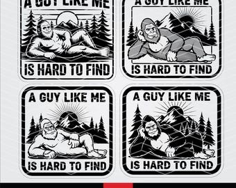 Funny Bigfoot SVG PNG Leather Patch Design – A Guy Like Me Hat Patch (Digital Download)
