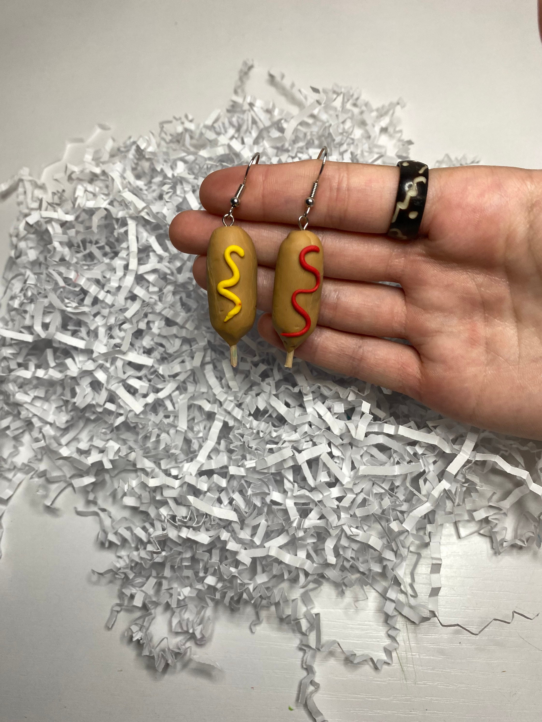 Polymer Clay Mais Hund Ohrringe Etsy