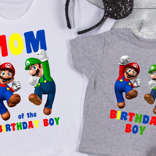 Super Mario Birthday Boy Shirts