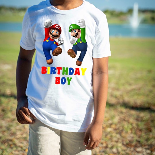 Super Mario Birthday Boy Shirts