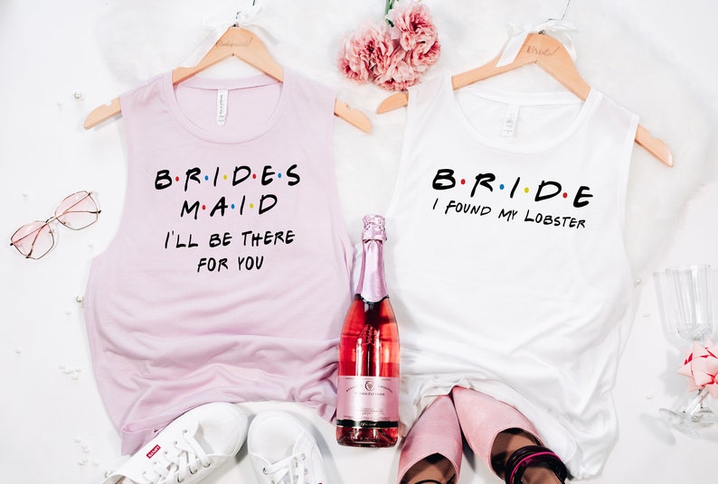 Bride Squad Bridesmaid Gift Bridesmaid Tank Top Maid Of Honor Tee Bridal Part Bride Shirt Bachelorette Shirt Friends Inspired Shirts
