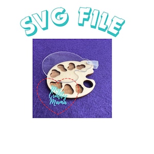 Aquarell Schlüsselanhänger Palette SVG digitale Schneidedatei für Laser Glowforge bereit