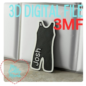 Wrestling Singlet Key chain 3MF- Digital File