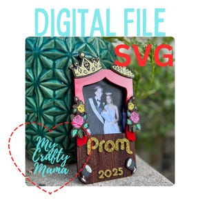 Prom King Queen Wallet Frame digital svg, Prom photo frame, Prom SVG Picture frame, Prom laser cut file photo frame Glowforge ready laser