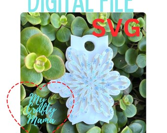 Snowflake Stanley topper 40 oz 2.0 SVG digital cut file for lasers, spooky tumbler topper Glowforge ready