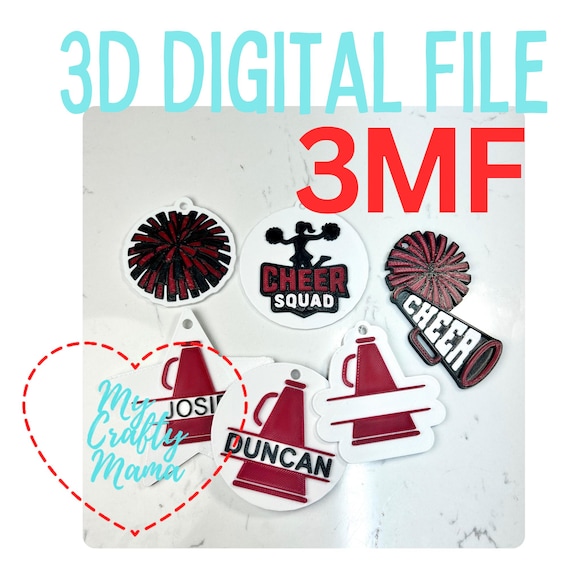 3D Print Cheerleading Keychain Bundle: Customizable Cheer Squad