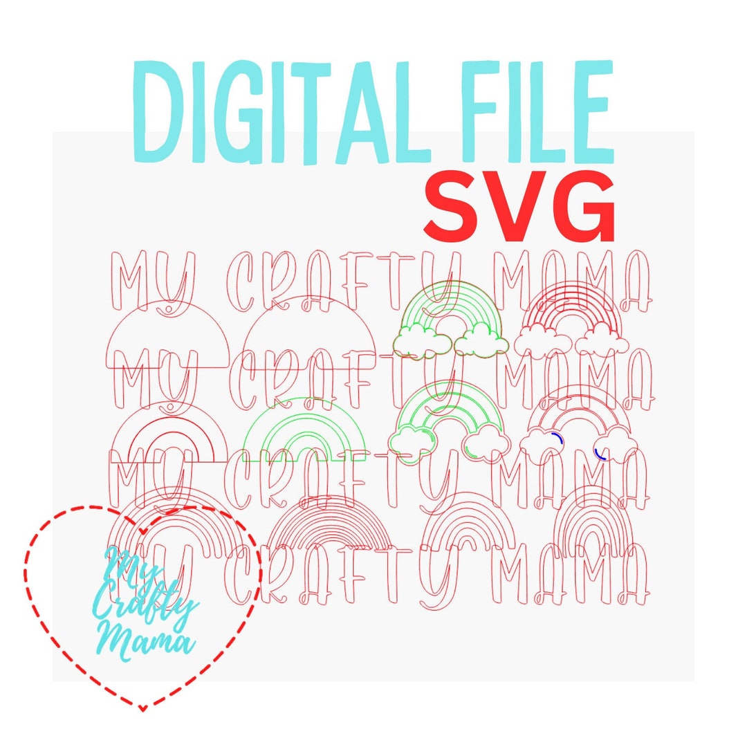 Rainbow Multi Pack SVG Digital Cut File for Lasers. Glowforge Ready - Etsy