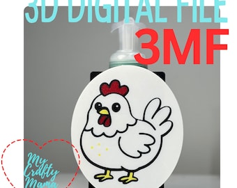 クリップオンチキン3MFファイル - 石鹸カバー - 鉛筆カップ