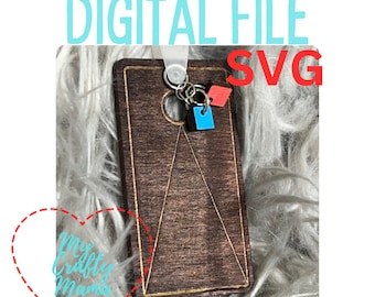 Cornhole mini board keychain SVG digitale Schnittdatei für Laser Glowforge bereit