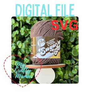 Archivo de corte digital SVG con soporte de hilo portátil sencillo para láseres Glowforge listo para tejer a crochet en cualquier lugar
