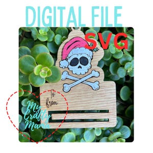 Santa Skull Money Holder Christmas Ornament SVG (Digital File)