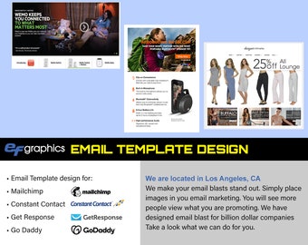 Mailchimp & Constant Contact Email Template Design for Your Email Blast Marketing