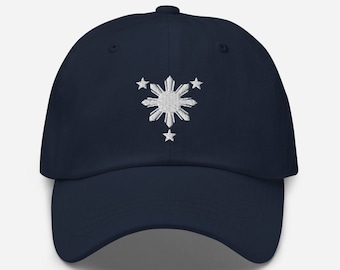 Filipino Sun & Stars Embroidered Dad Hat