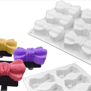 6 cavity bowknot mold,ice mold, hot sale mold, cake mold, mousse mold, epoxy mold, jewellery mold, candy mold, crafts supplies, baking tools