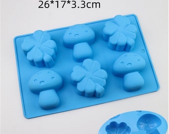 Food grade 6 cavity flower  cake chocolate jelly hand soap DIY baking silicone mold bowl cake mold