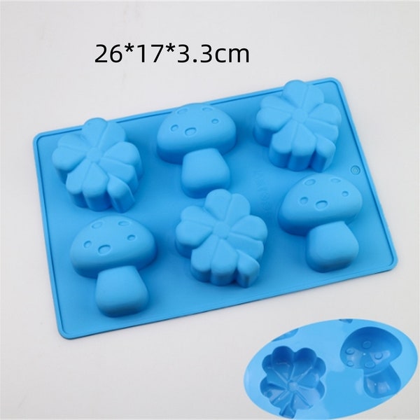 Food grade 6 cavity flower  cake chocolate jelly hand soap DIY baking silicone mold bowl cake mold