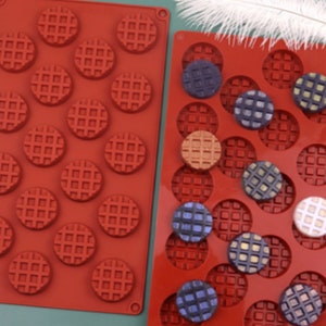 Round waffle biscuit mold, candy mold,silicone mold,food grade silicone mold,crafts supplies,