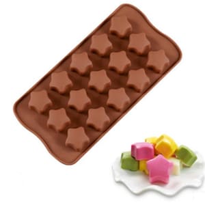 15 star-shaped chocolate cake molds with cover  for wholesale, custom-made silicone cake mold