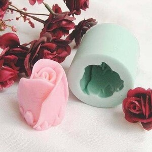 Rose 3D Flexible Silicone Mold Silicone Mould Candy Mold Chocolate Mold Soap Mold Polymer Clay Mold Resin Mold