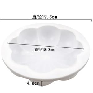 1-cavity  8 inch round flower Cake Mold Flexible Silicone Soap Mold For Handmade Soap Candle Candy mousse mold