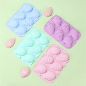 6-cavity   Easter egg rabbit silicone cake mold chocolate mold cookie mold  silicone mold kitchen baking mold