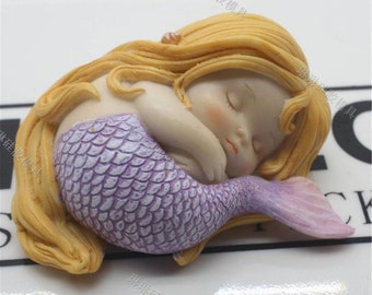 New Mermaid Mousse Cake Chocolate Incense Gypsum Candle Drip Gum Hand Soap Silicone Mould