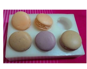 Silicone soap mold soap mold hand soap mold six hole macaron mold soap mold