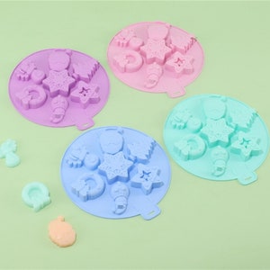 7 cavity round Christmas party mold,deer mold,tree mold,candy mold, epoxy mold,crafts supplies, chocolate mold, ice mold, baking tool.