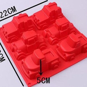 DIY Cake Mold Soap Mould 6-Cars Trucks Silicone Mold Candle Resin mold Mousse mold Ice Cream mold Chocolate molds Bakeware