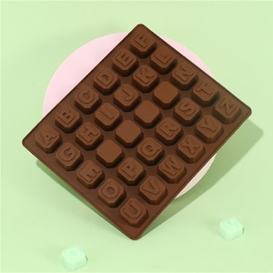 30-cavity Letter Alphabet Cake Mold Flexible Silicone Soap Mold For Handmade Soap Candle Candy