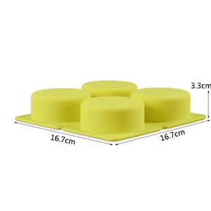 4 cavity Round soap mold , Bath Mold, Mould Silicone handcraft supplies